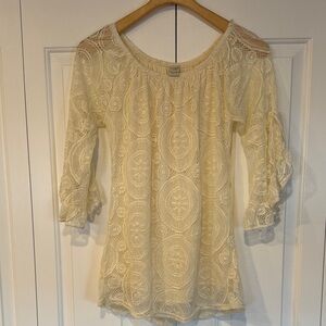 Elegant Lace Blouse in Cream